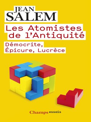 cover image of Les Atomistes de l'Antiquité